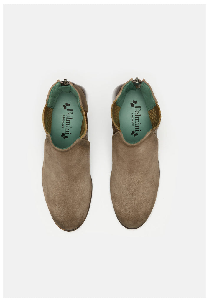 FELMINI Stiefelette Leder Braun/Grau