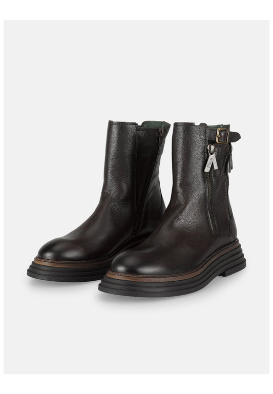 FELMINI Stiefelette Leder Dunkelbraun