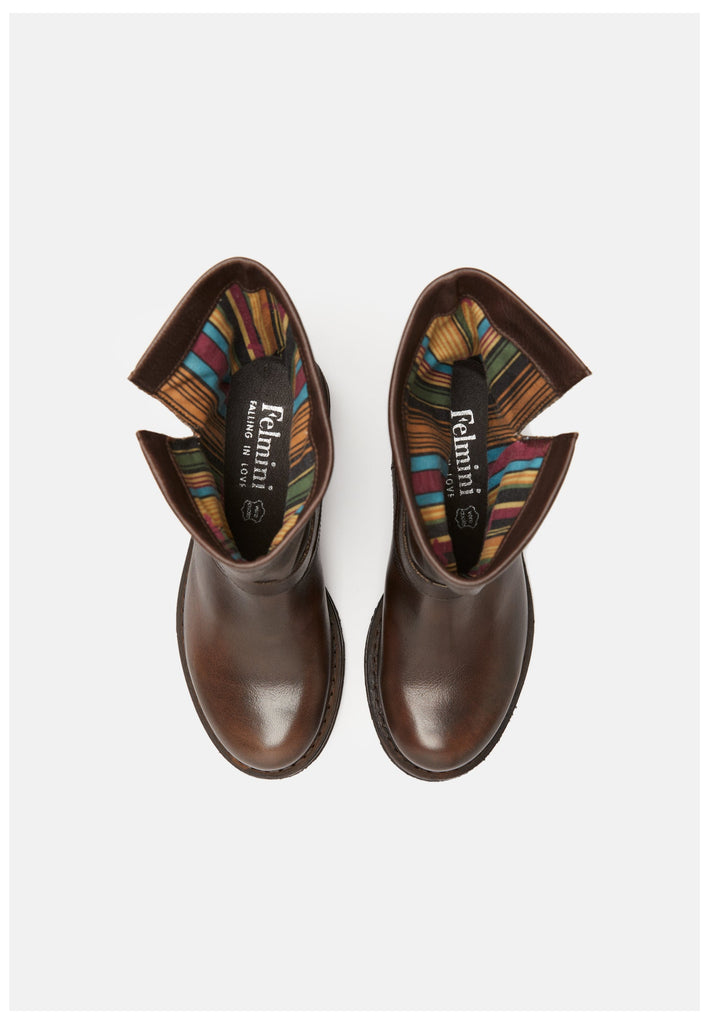 FELMINI Stiefelette Leder Dunkelbraun
