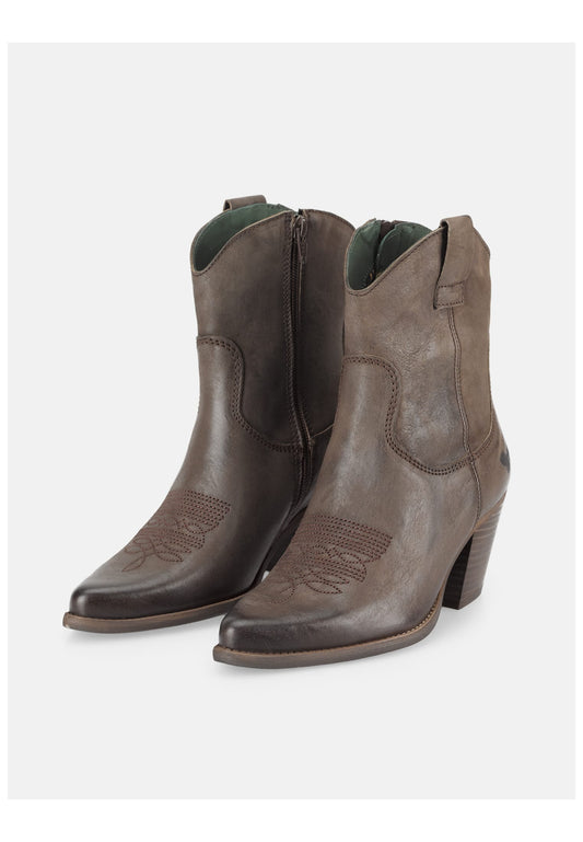 FELMINI Stiefelette Leder Dunkelbraun