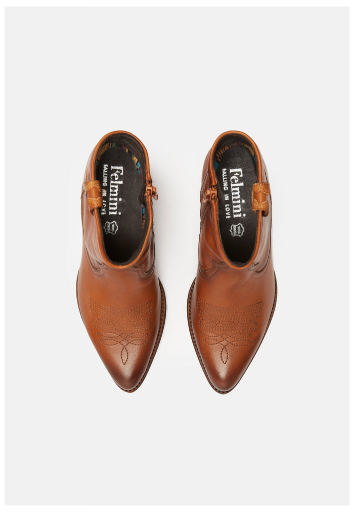 FELMINI Stiefelette Leder Mittelbraun