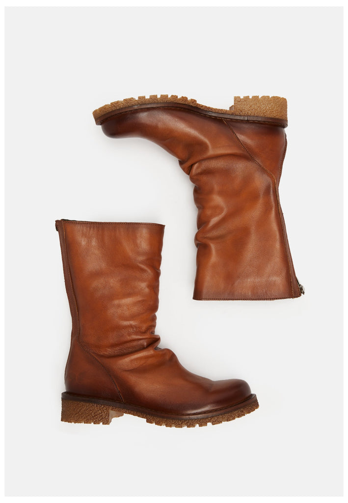 FELMINI Stiefelette Leder Mittelbraun