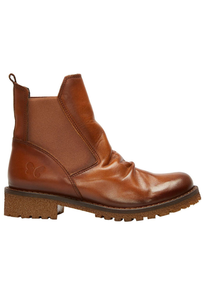 FELMINI Stiefelette Leder/Textil Mittelbraun