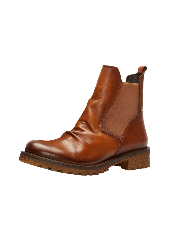 FELMINI Stiefelette Leder/Textil Mittelbraun