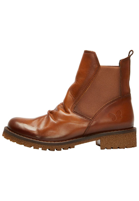 FELMINI Stiefelette Leder/Textil Mittelbraun