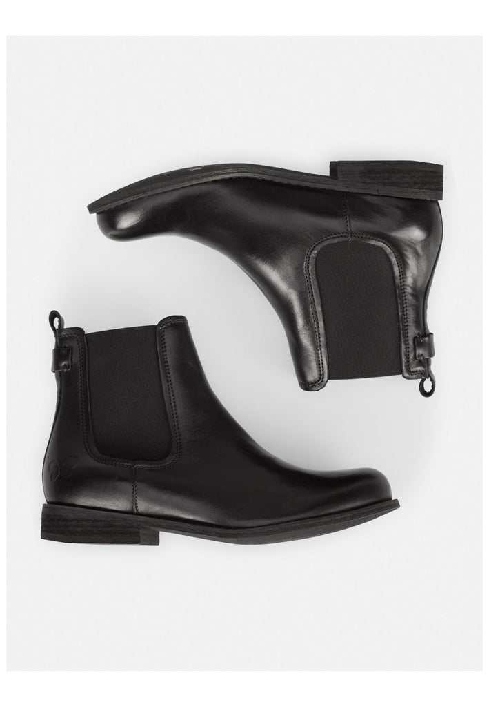 FELMINI Stiefelette Leder/Textil Schwarz