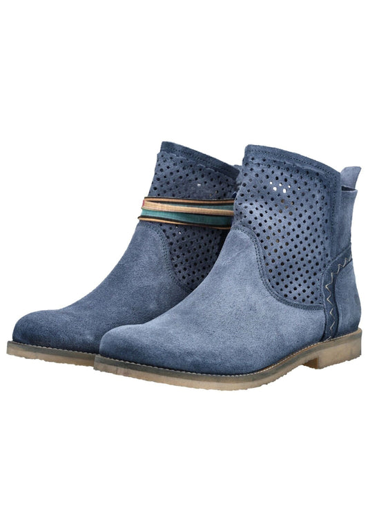 FELMINI Stiefelette Veloursleder Blau