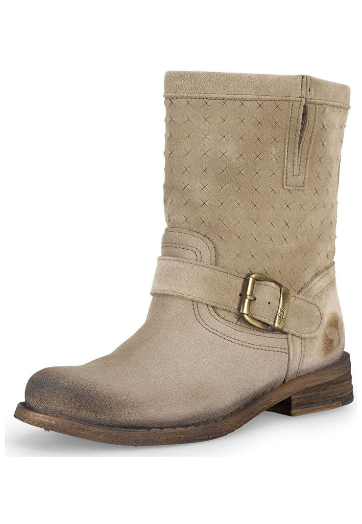 FELMINI Stiefelette Veloursleder Braun/Grau