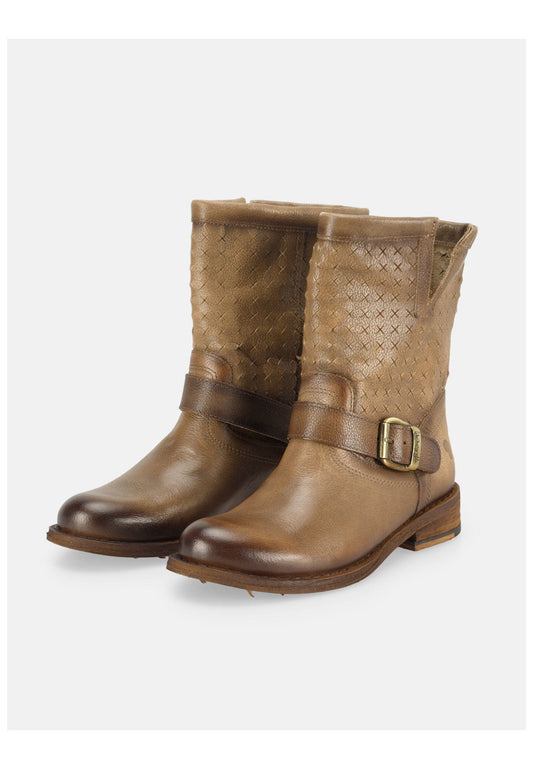 FELMINI Stiefelette Veloursleder Dunkelbraun