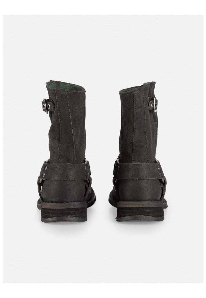 FELMINI Stiefelette Veloursleder Dunkelgrau