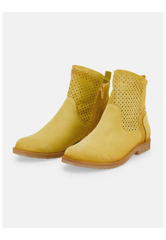 FELMINI Stiefelette Veloursleder Gelb