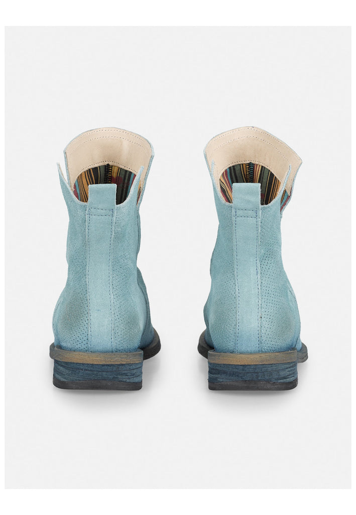 FELMINI Stiefelette Veloursleder Hellblau