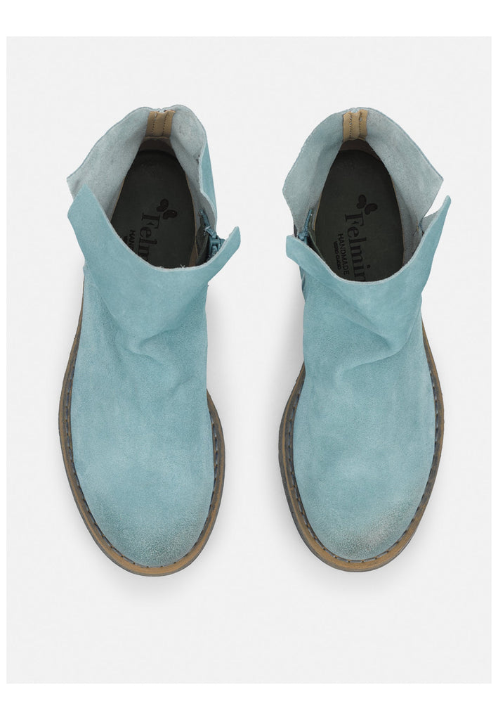 FELMINI Stiefelette Veloursleder Hellblau
