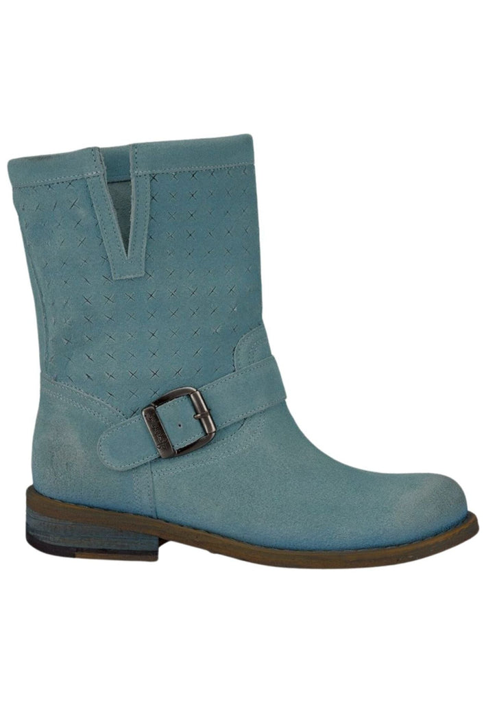 FELMINI Stiefelette Veloursleder Hellblau