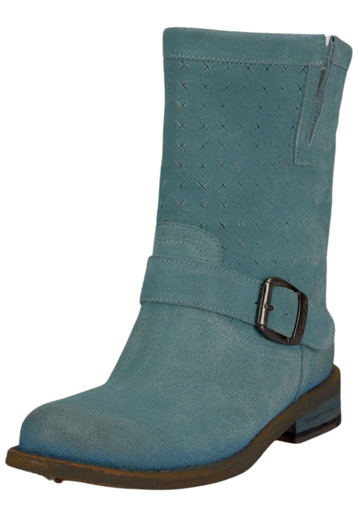 FELMINI Stiefelette Veloursleder Hellblau