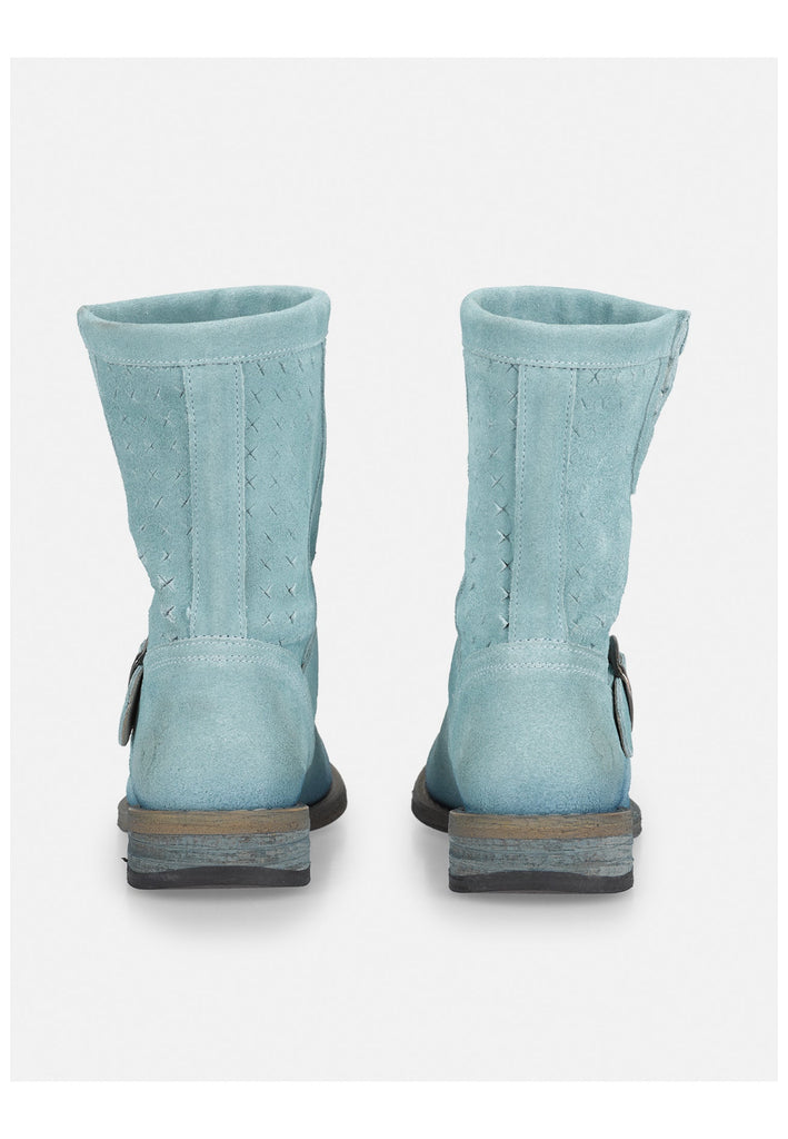 FELMINI Stiefelette Veloursleder Hellblau