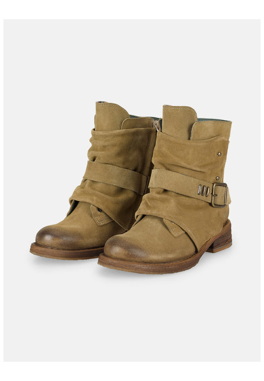 FELMINI Stiefelette Veloursleder Hellbraun