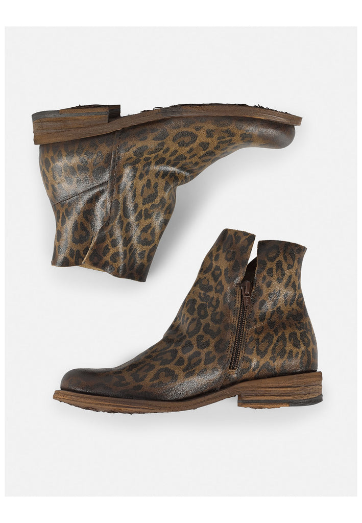FELMINI Stiefelette Veloursleder Leopard