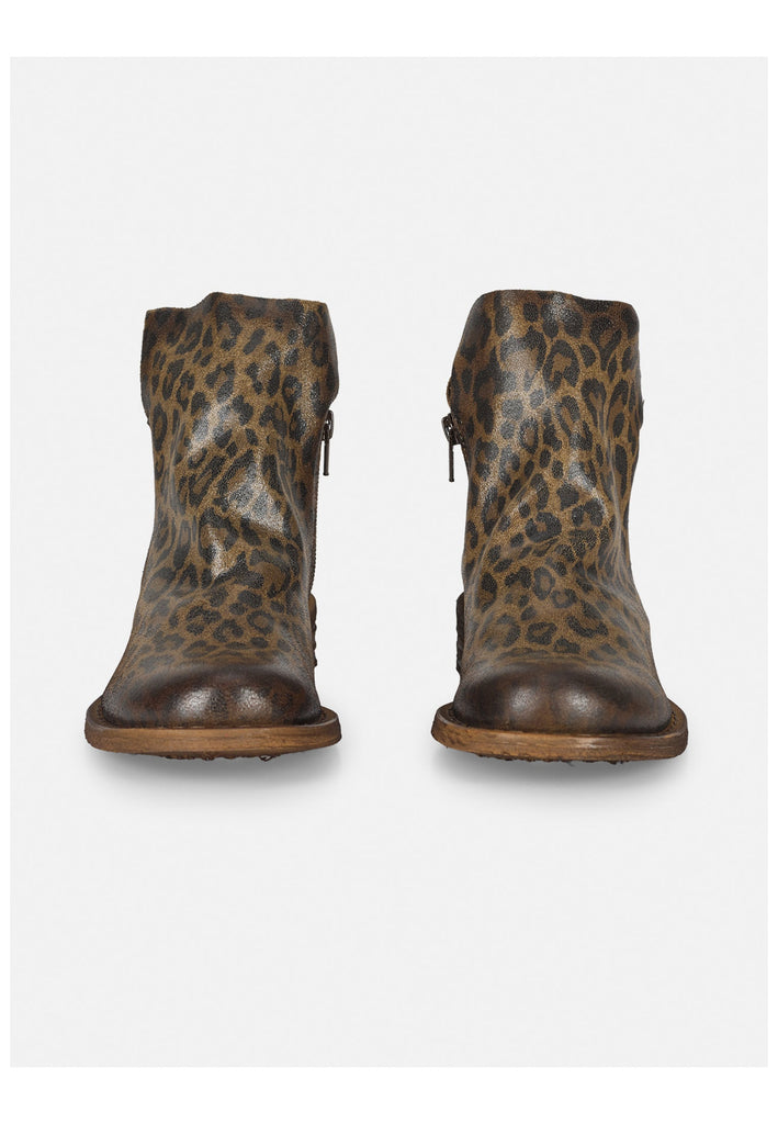 FELMINI Stiefelette Veloursleder Leopard