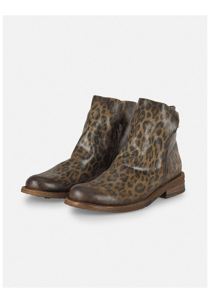 FELMINI Stiefelette Veloursleder Leopard