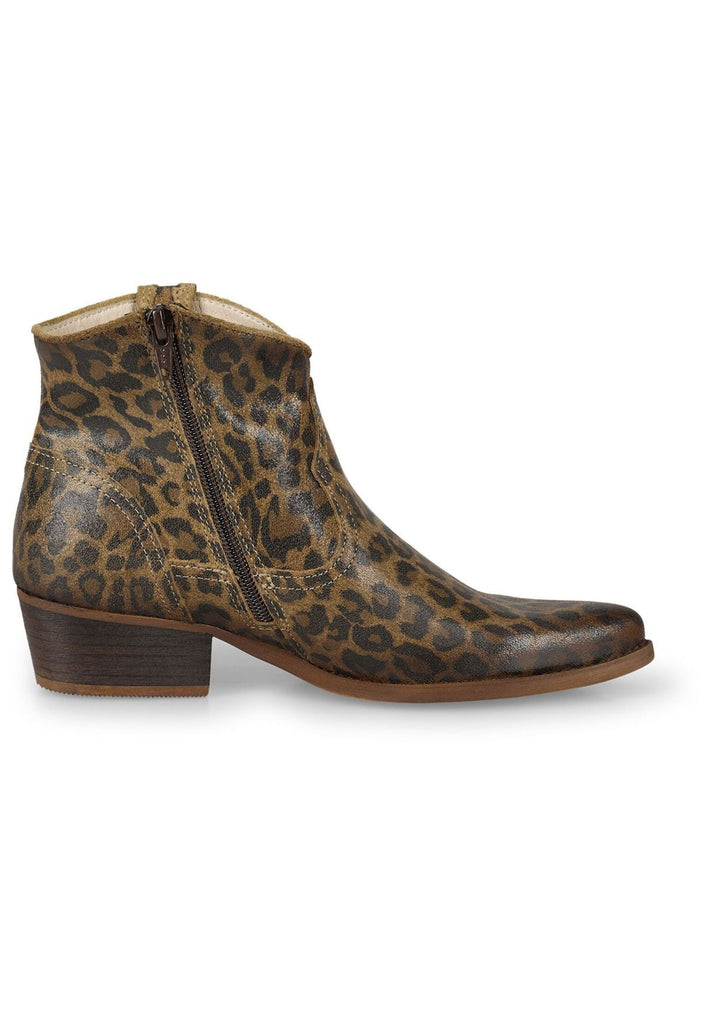 FELMINI Stiefelette Veloursleder Leopard