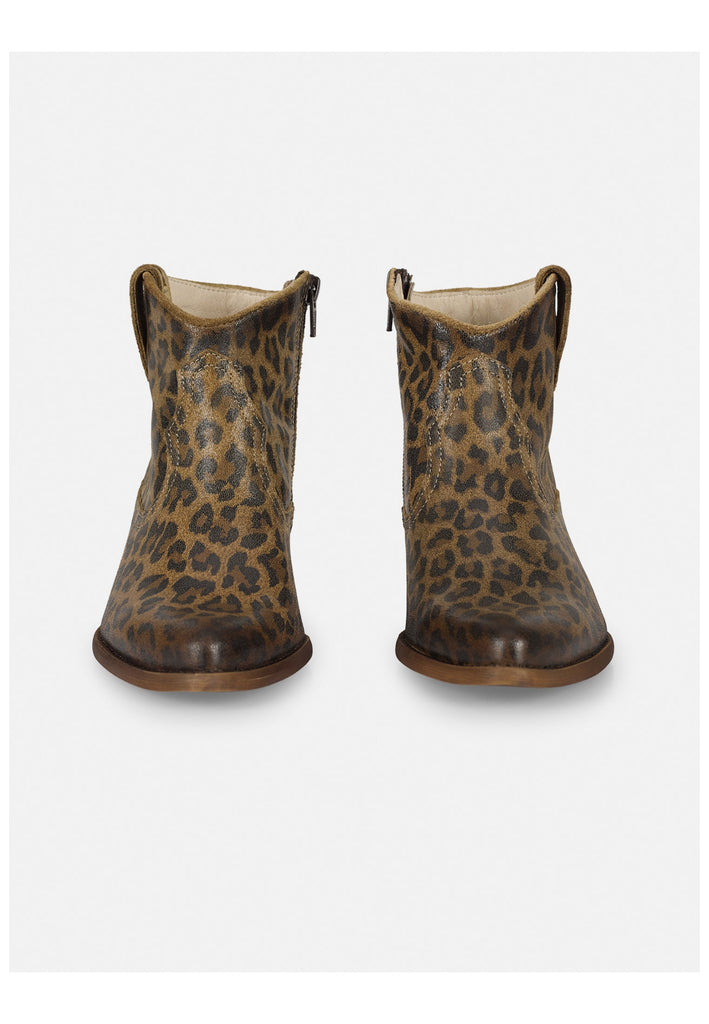 FELMINI Stiefelette Veloursleder Leopard