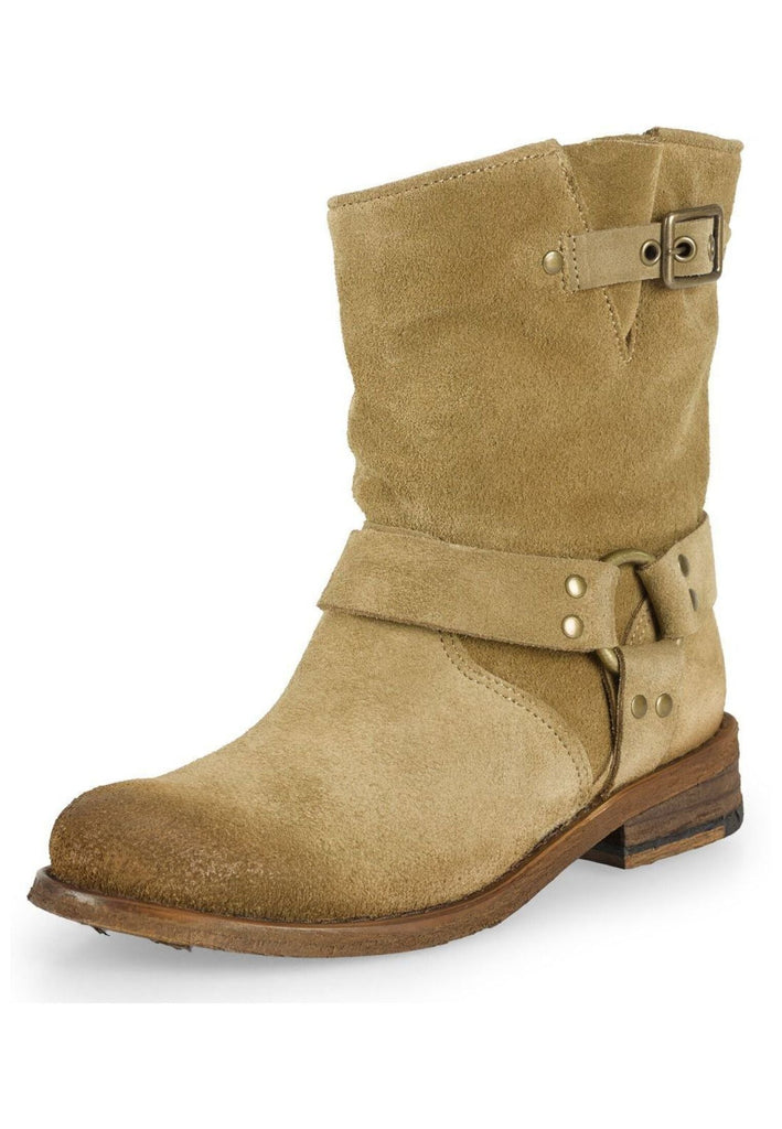 FELMINI Stiefelette Veloursleder Mittelbraun