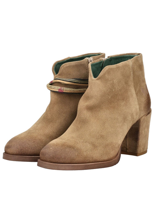 FELMINI Stiefelette Veloursleder Mittelbraun