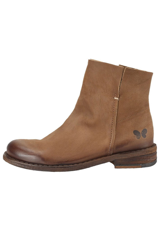 FELMINI Stiefelette Veloursleder Mittelbraun