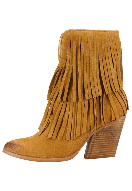 FELMINI Stiefelette Veloursleder Sand