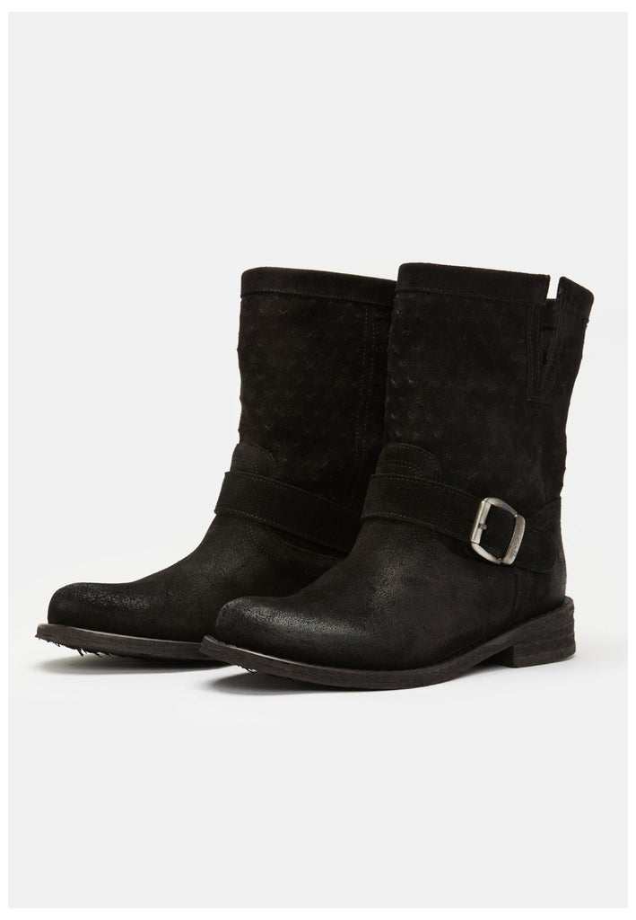 FELMINI Stiefelette Veloursleder Schwarz