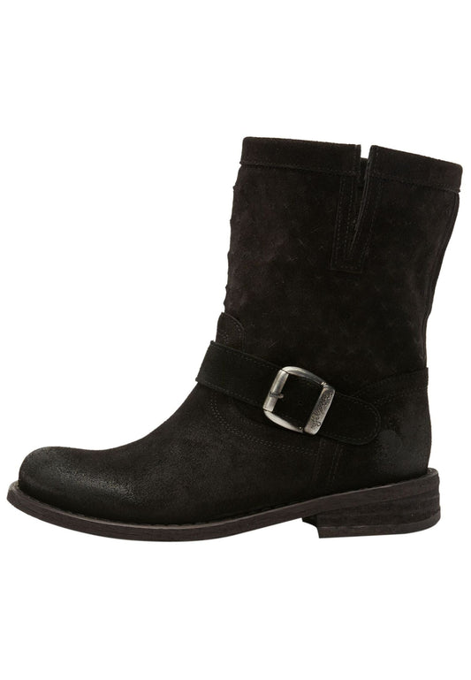 FELMINI Stiefelette Veloursleder Schwarz
