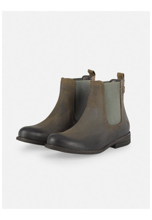FELMINI Stiefelette Veloursleder/Textil Grün