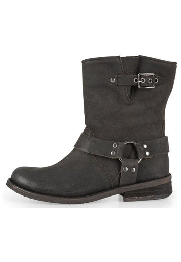 Stiefeletten FELMINI Stiefelette Veloursleder Dunkelgrau
