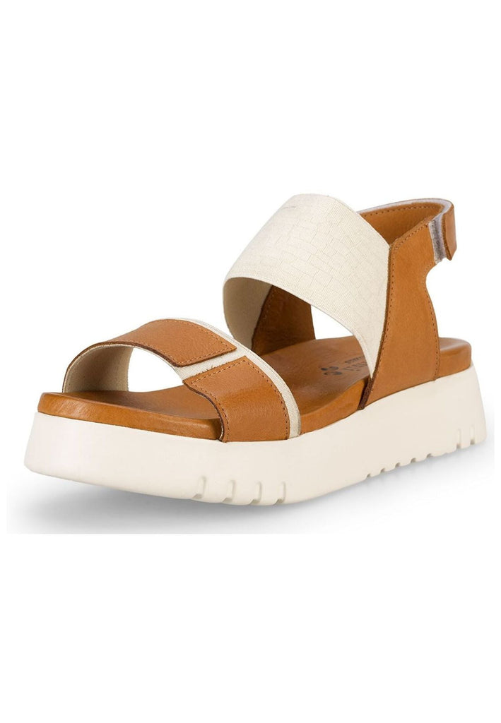 FELMINI WIDE FIT Sandalen Leder Braun/Weiß
