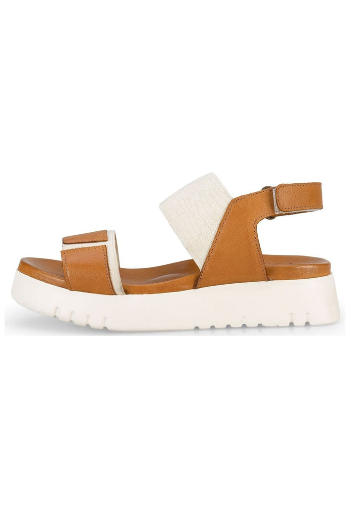 FELMINI WIDE FIT Sandalen Leder Braun/Weiß
