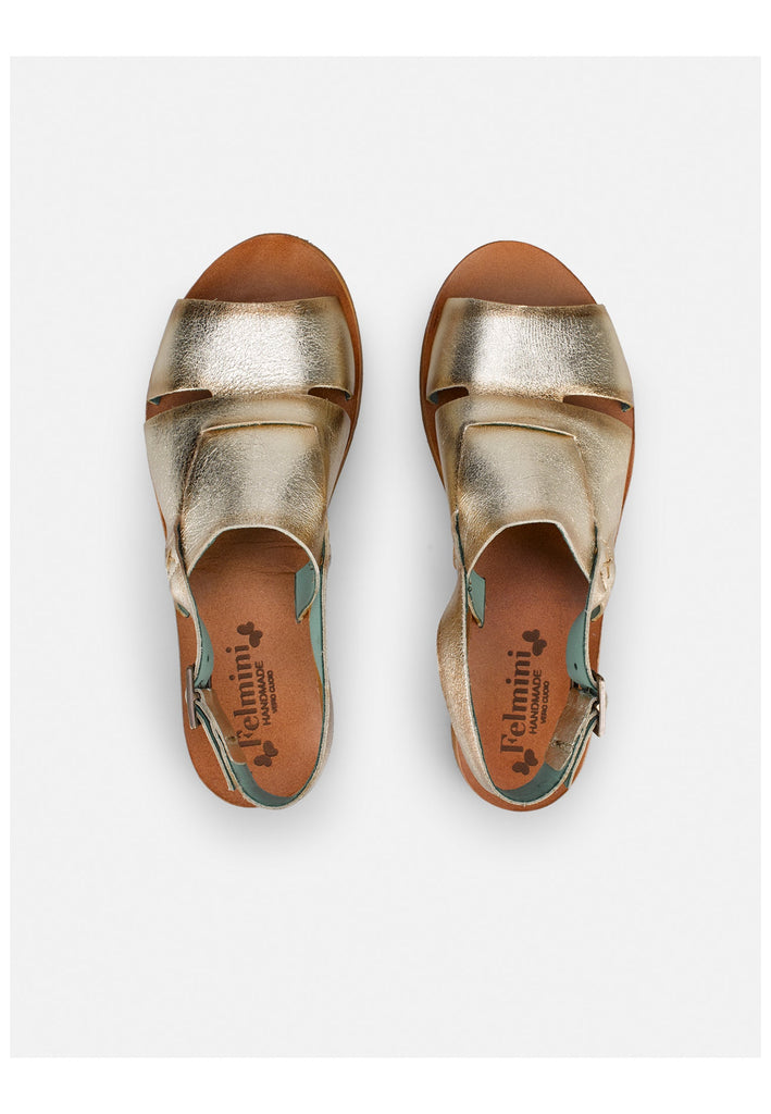 FELMINI WIDE FIT Sandalen Leder Gold