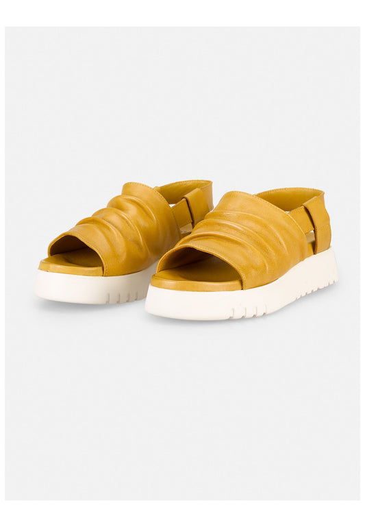 FELMINI WIDE FIT Sandalen Leder Mustard