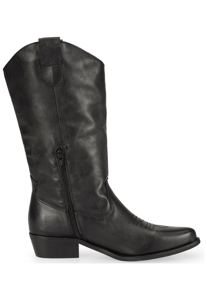 FELMINI WIDE FIT Stiefel Leder Schwarz Kombi