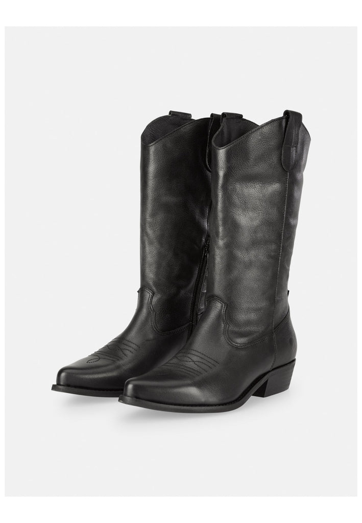 FELMINI WIDE FIT Stiefel Leder Schwarz Kombi