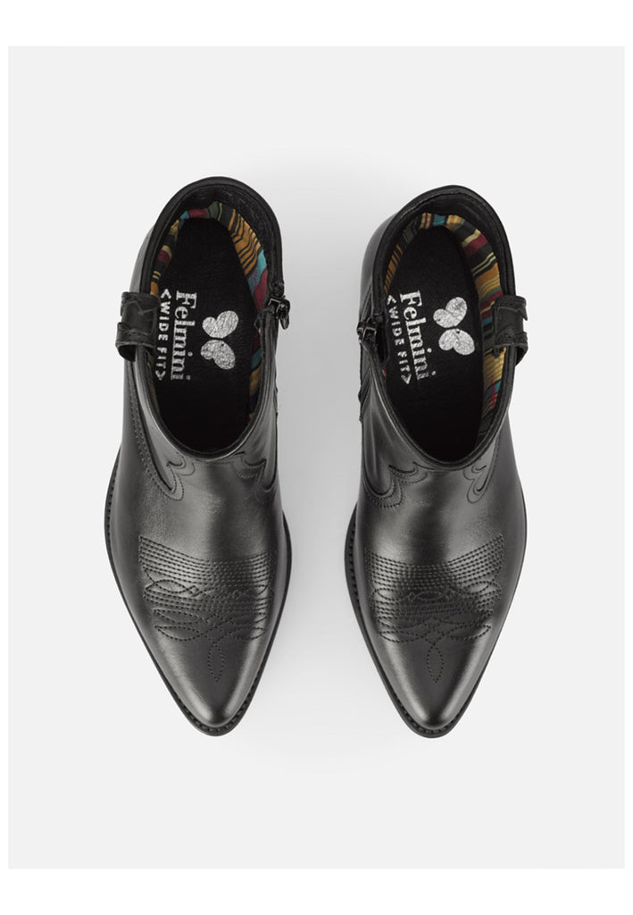 FELMINI WIDE FIT Stiefelette Leder Black