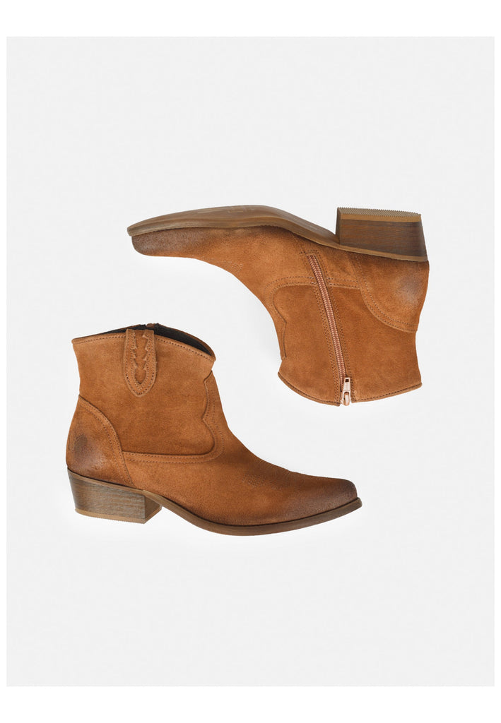 FELMINI WIDE FIT Stiefelette Veloursleder Braun