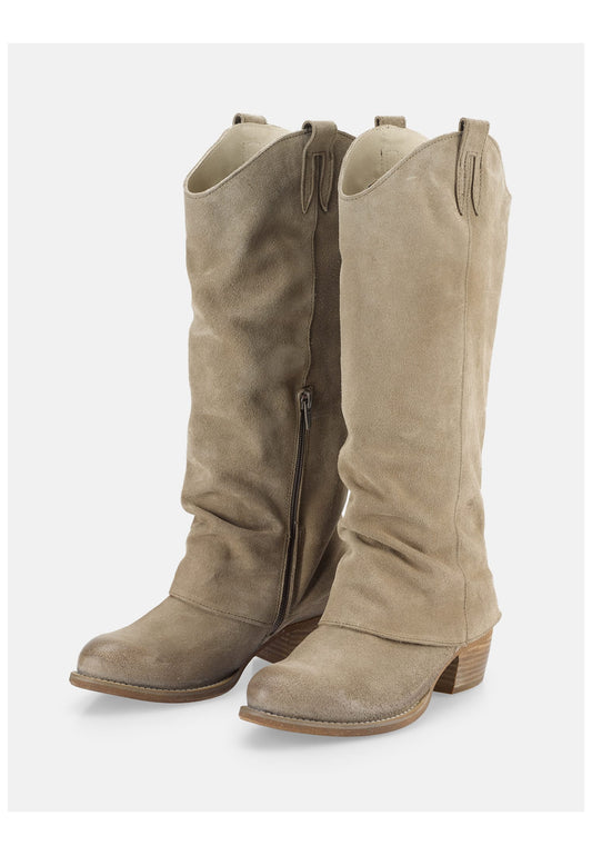 FELMINI WIDE FIT Stiefelette Veloursleder Braun
