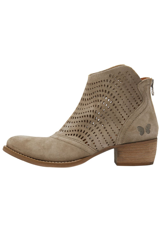 FELMINI WIDE FIT Stiefelette Veloursleder Braun/Grau