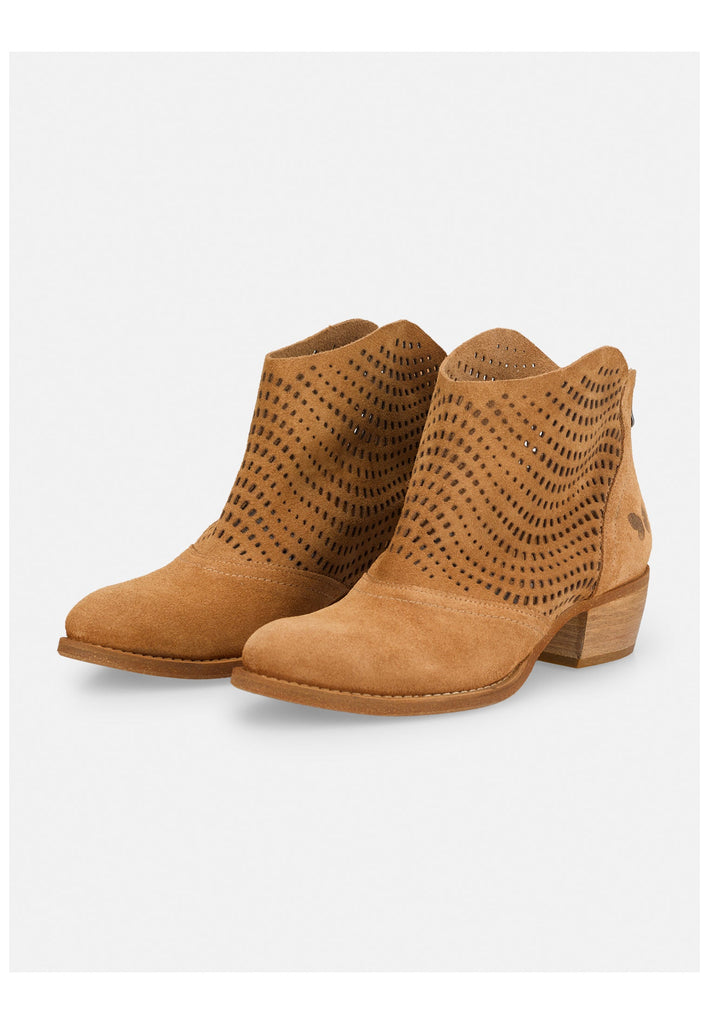 FELMINI WIDE FIT Stiefelette Veloursleder Cognac