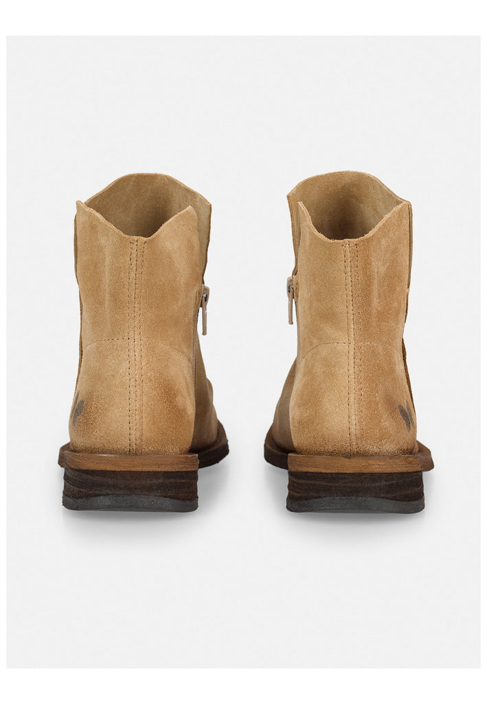 FELMINI WIDE FIT Stiefelette Veloursleder Dunkelbeige