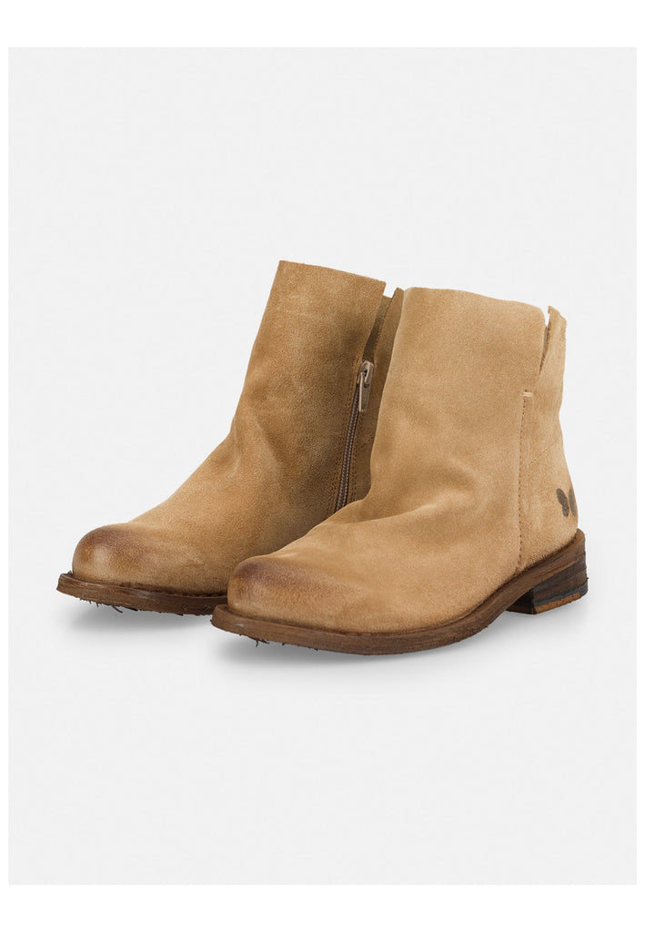FELMINI WIDE FIT Stiefelette Veloursleder Dunkelbeige