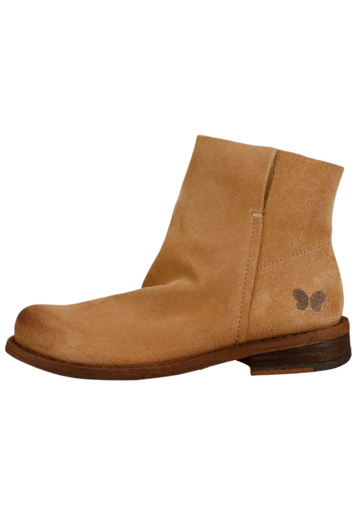 FELMINI WIDE FIT Stiefelette Veloursleder Dunkelbeige