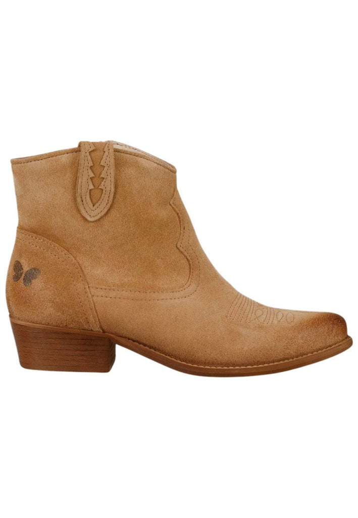 FELMINI WIDE FIT Stiefelette Veloursleder Dunkelbeige