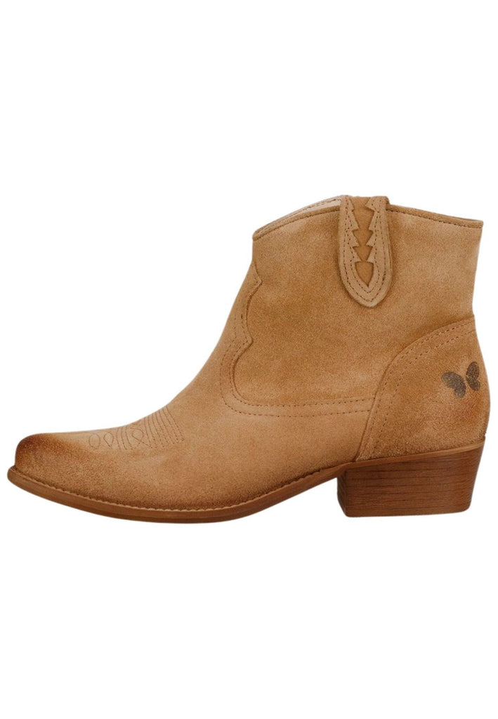 FELMINI WIDE FIT Stiefelette Veloursleder Dunkelbeige